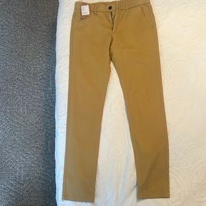 Plaid and plain men’s skinny stretch, khaki pants